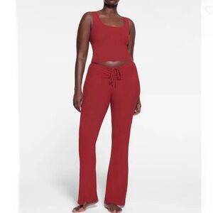 SKIMS Red Flare Pants